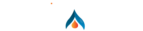Logo inversé RETINA Plomberie Chauffage Laflamme résidentiel commercial industriel institutionnel